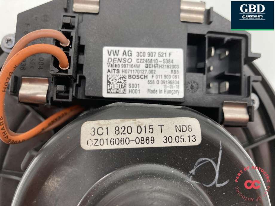 Varmeapparat motor til VW Passat 2011-2015 (B7) (B7) (1K1 820 021|1K1 820 015 Q|3C1 820 015 T)