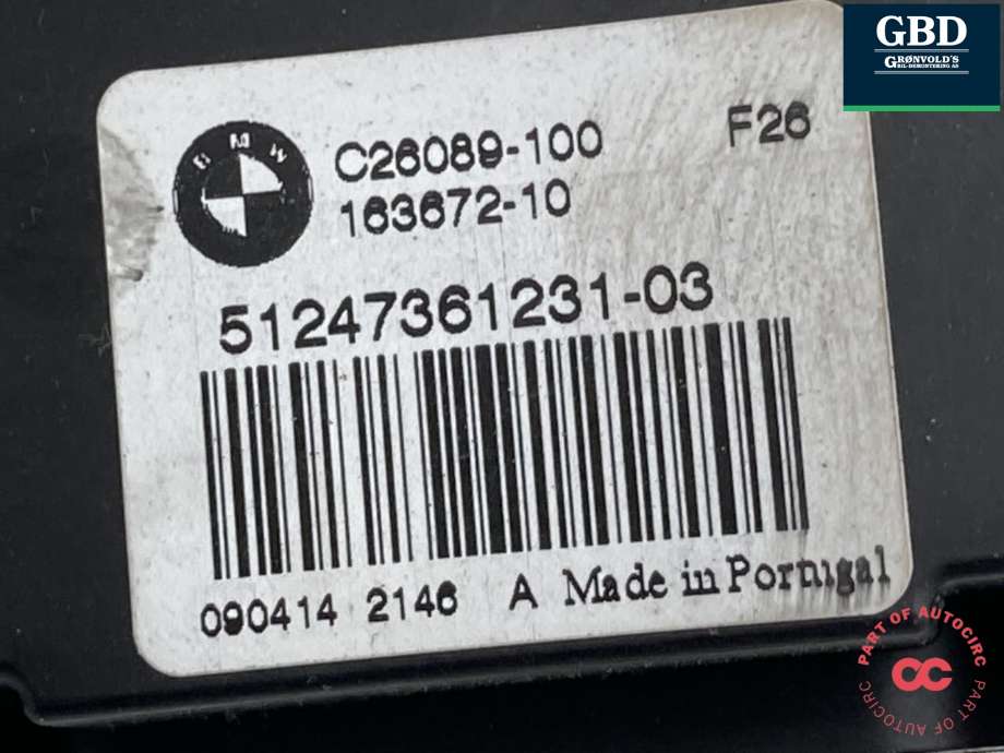Baklukelås til BMW X4 2014-2018 (F26) (F26) (|C43507-101|C26089-100)