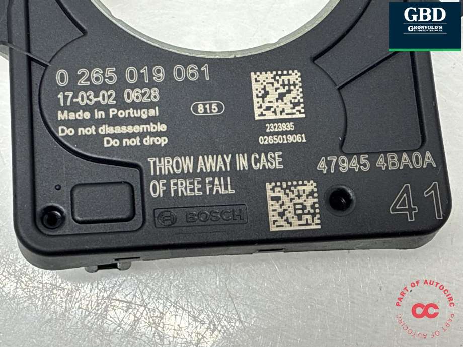 Sensor rattvinkel til Nissan Qashqai 2014-2021 (Type II) (479454BA0A|0 265 019 061|)