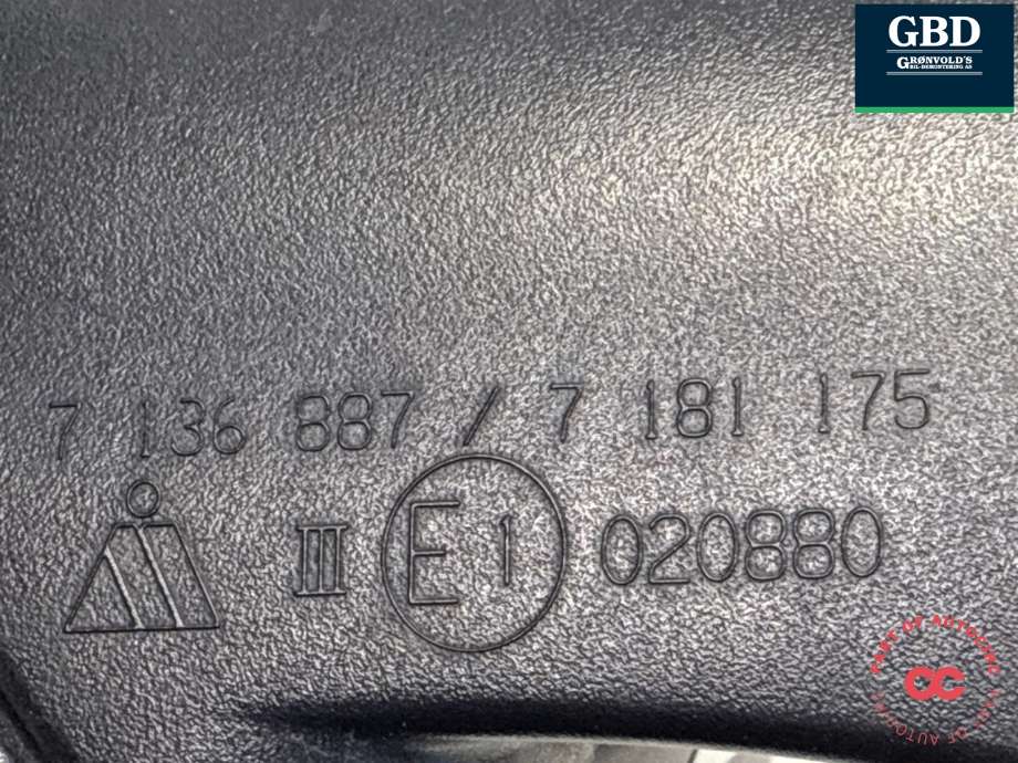 Speil høyre til BMW X5 2007-2013 (E70) (E70) (51 16 7 282 722|7 136 887 / 7 181 175| E1 020880|)