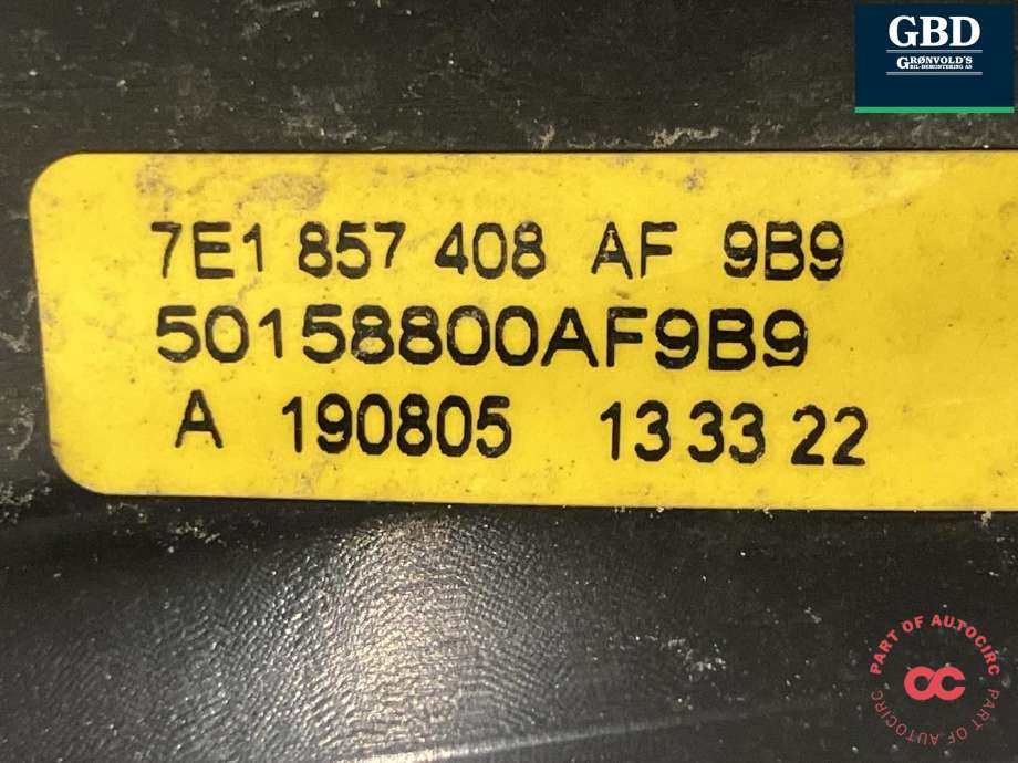 Speil høyre til VW Transporter / Caravelle 2015-2019 (T6) (T6) (7E1 857 408 AF 9B9|7E1 857 408 Q 9B9|)