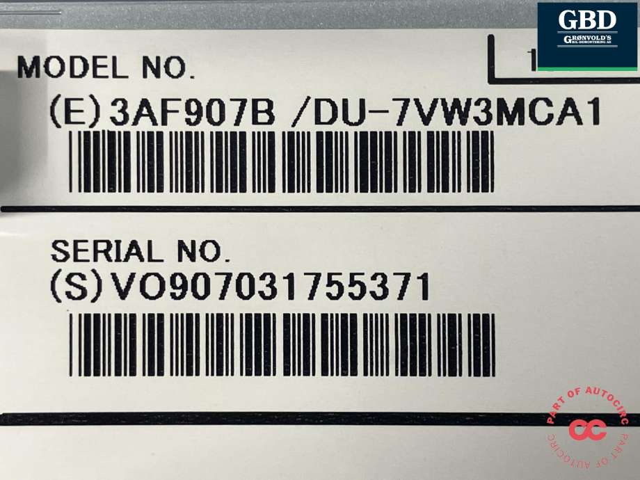Bilstereo navigasjon skjerm til Volvo V60/V60 CC 2013-2018 (Type I, Fase 2) (36011463|31382065|)