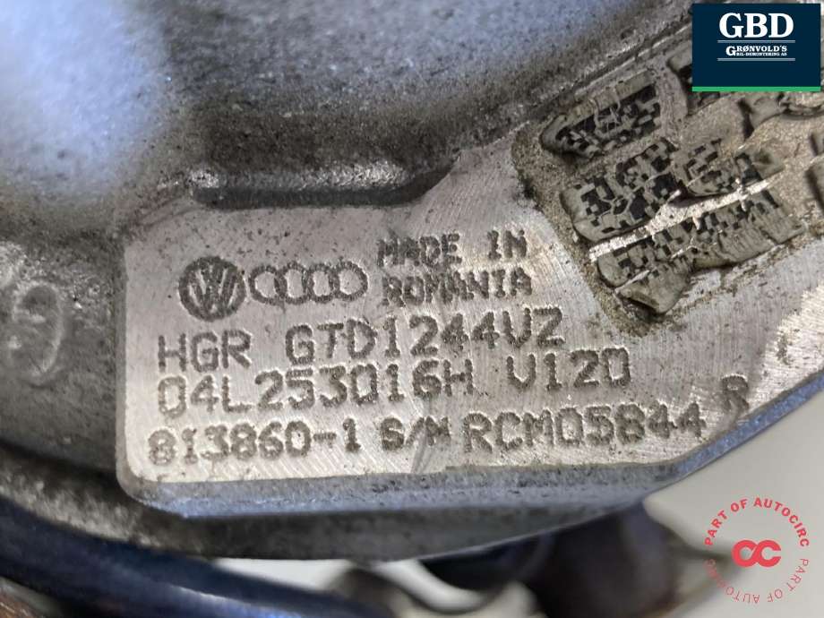 Turbo til Škoda Octavia 2013-2016 (Type III, Fase 1) (04L 253 020 S|04L 253 016 H|)