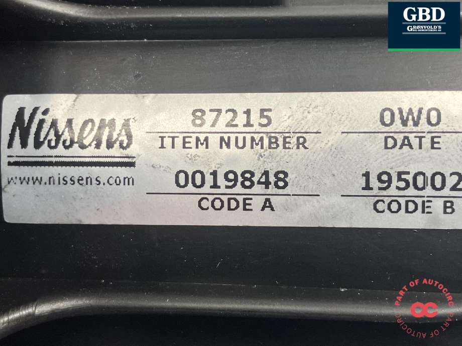 Varmeapparat motor til Audi A4 2007-2014 (Type IV) (B8) (B8) (NISSENS|8K1 820 021 C|87215|)