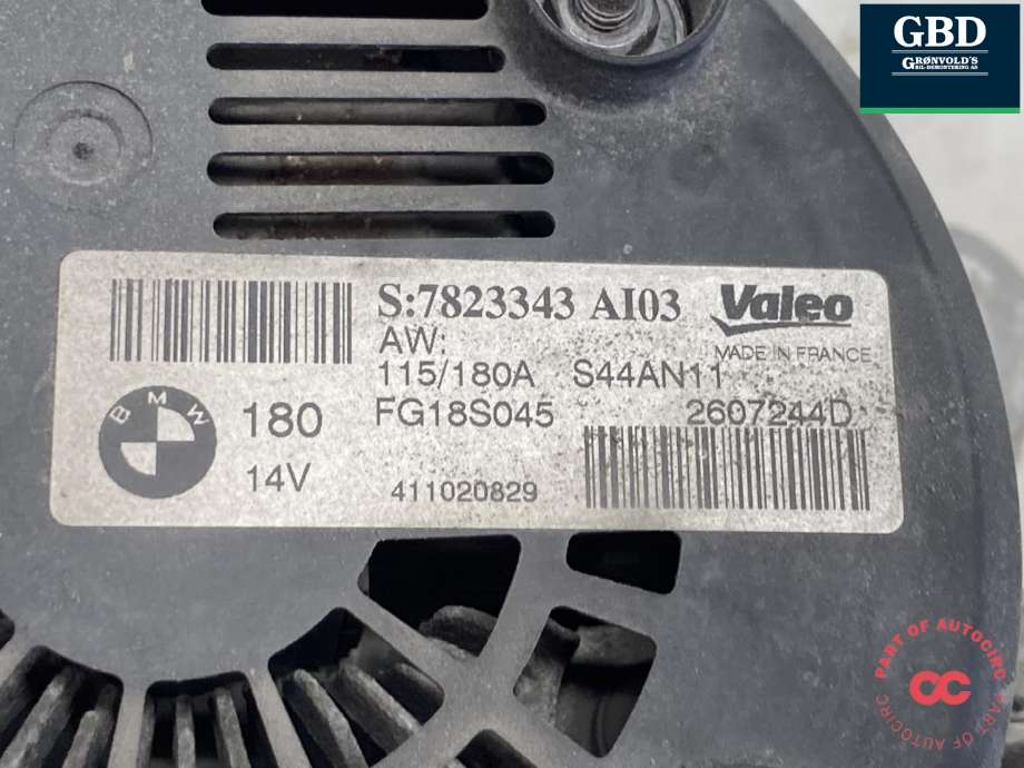 Dynamo diesel til BMW 1-Serie 2011-2015 (Fase 1) (F20/F21) (F20/F21) (12 31 7 823 343|12 31 8 578 609|12 31 8 578 608)
