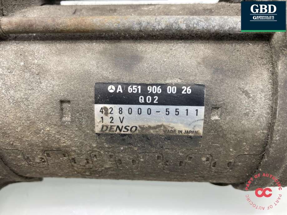 Starter diesel til Mercedes Vito/Viano 2010-2014 (Fase 2) (W639) (W639) (A 651 906 00 26|)