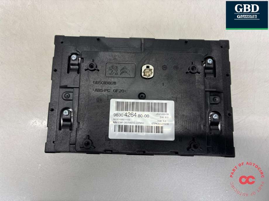 Bilstereo navigasjon skjerm til Opel Combo E 2019-->>  (98 304 264 80|9830426480-00|)