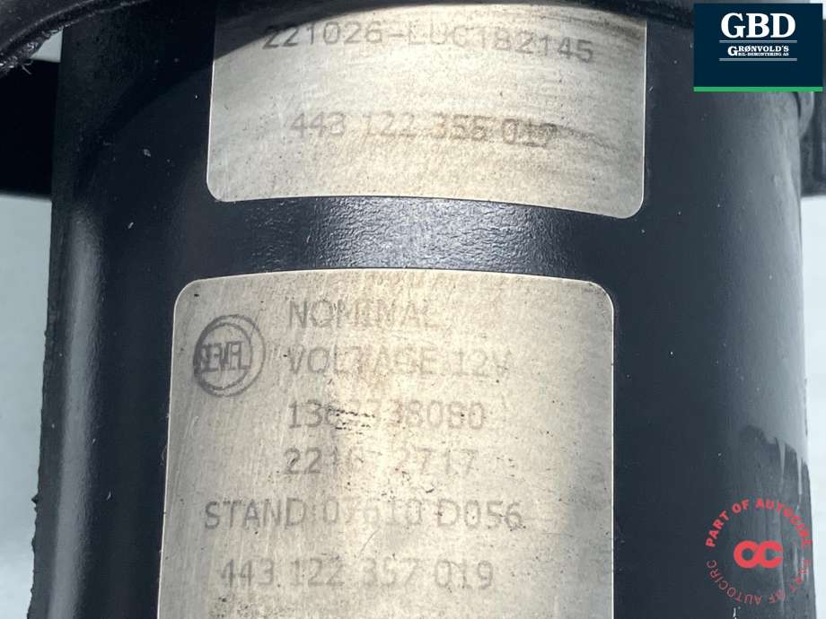 Viskermotor frontrute komplett m/overføring til Citroën Jumper 2014-->> (Type III, Fase 2)  (6405 PP|1363338080|443 122 355 017)