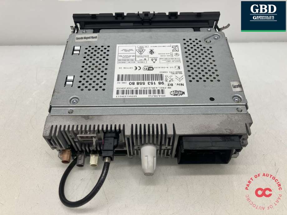 Bilstereo navigasjon til Peugeot Partner 2015-2019 (Type II, Fase 2)  (MAGNETI MARELLI|16 227 937 80|16 156 541 80|98 153 558 80)