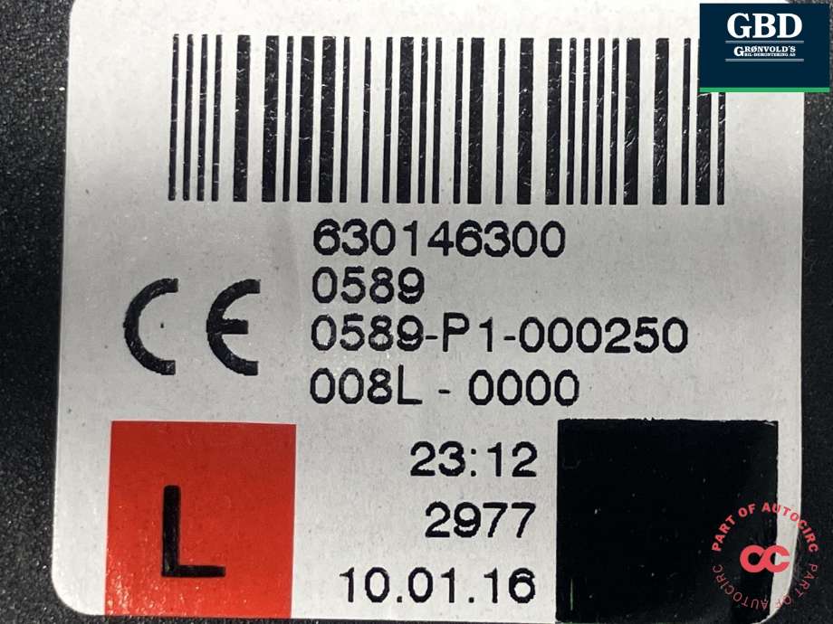 Sikkerhetsbelte foran venstre til Mercedes C-Klasse 2014-2018 (Fase 1) (W205) (W205) (A 205 860 31 00 9C94|A 205 860 15 85 9C94|630146300)