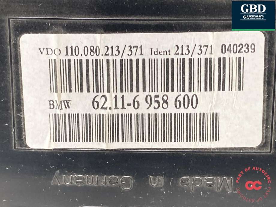 Instrumentpanel til BMW 5-Serie 2003-2010 (E60/E61) (E60/E61) (62 11 6 958 600|)