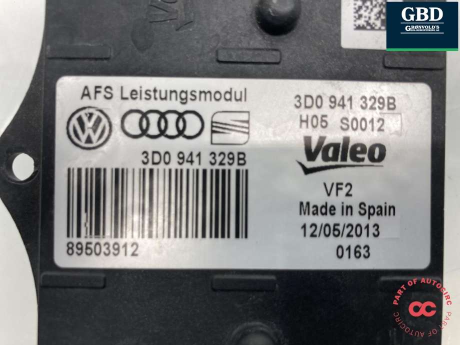 Styreenhet xenon/ballast til VW Passat 2011-2015 (B7) (B7) (3D0 941 329 D|3D0 941 329 A|3D0 941 329B)