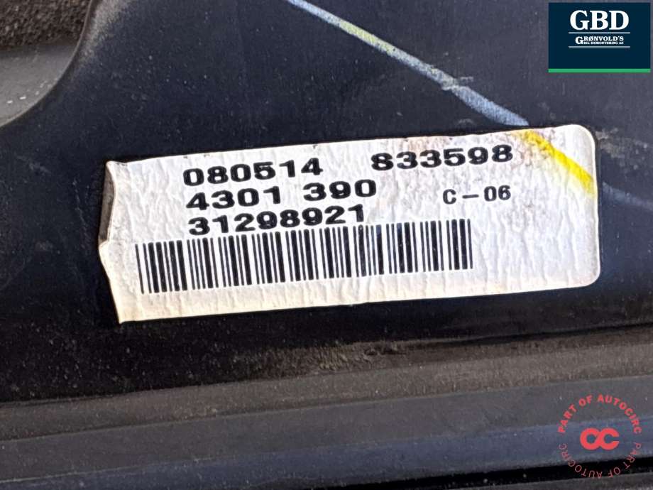 Speil høyre til Volvo V70 2007-2013 (Type III, Fase 1)  (31298921|)