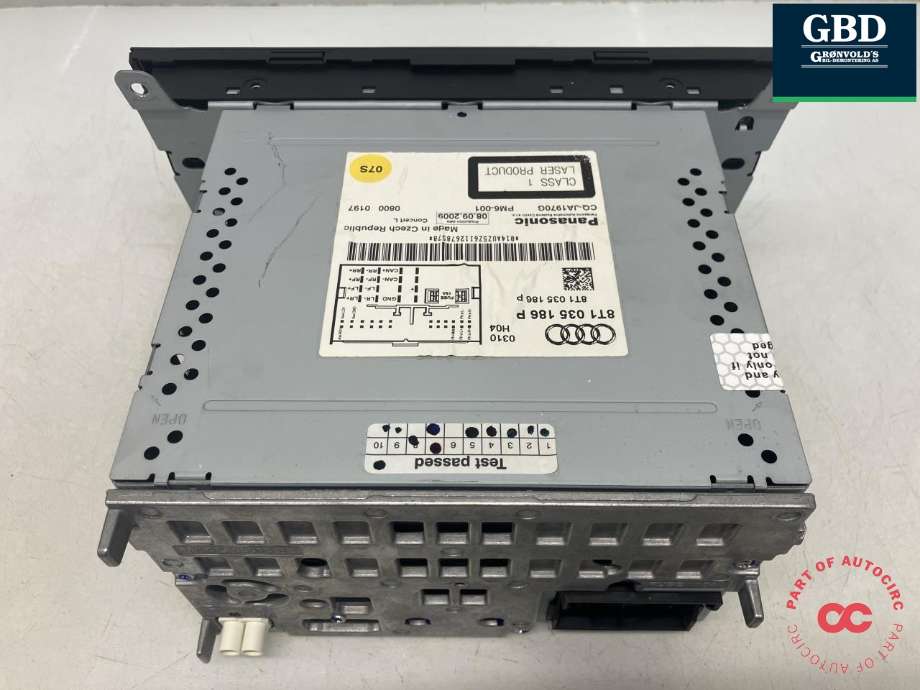 Bilstereo til Audi A4 2007-2014 (Type IV) (B8) (B8) (PANASONIC|8T1 057 186 P|8T1 035 186 P|CQ-JA1970G)