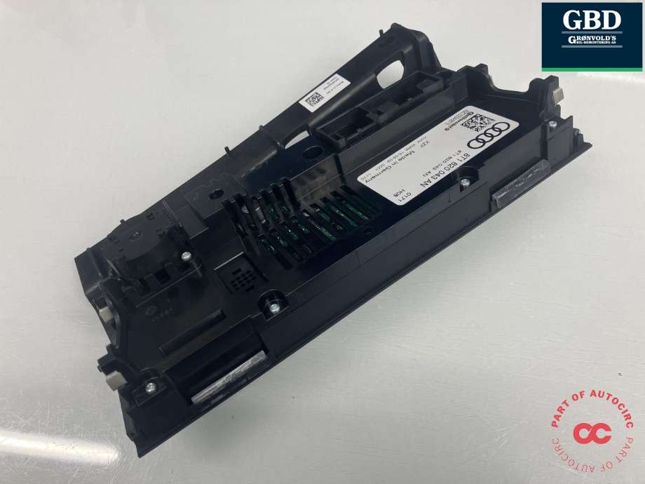 Varmeapparat betjening til Audi A4 2007-2014 (Type IV) (B8) (B8) (CONTINENTAL|8T1 820 043 AS XZF|8T1 820 043 AH XZF|8T1 820 043 AN| A2C53346675)