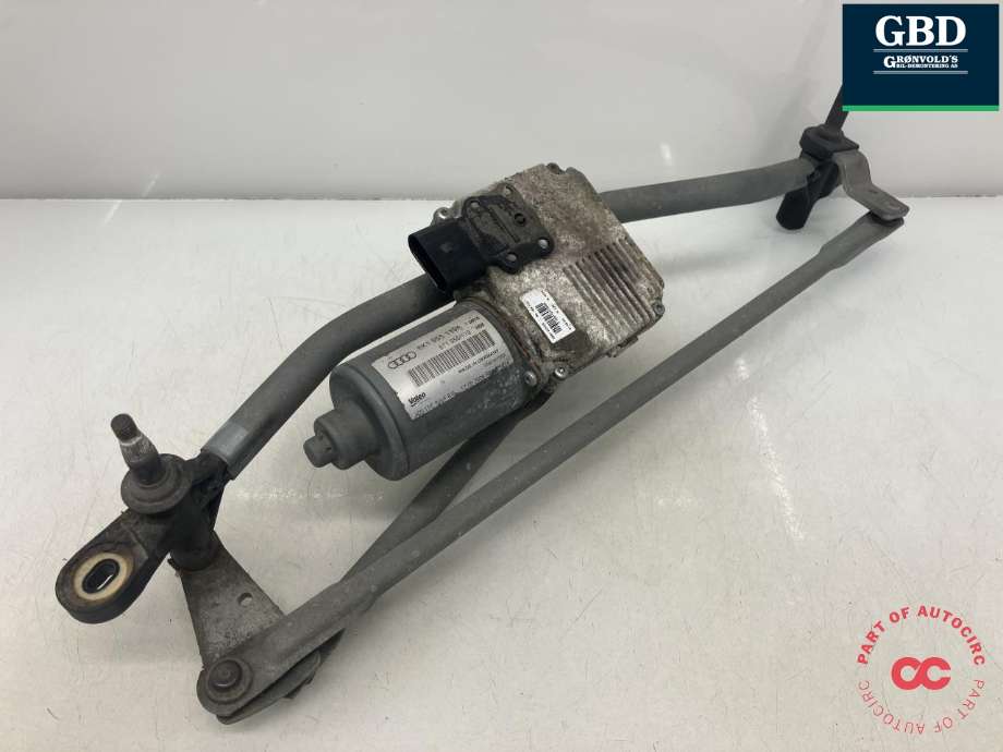 Viskermotor frontrute komplett m/overføring til Audi A4 2007-2014 (Type IV) (B8) (B8) (BOSCH|8K1 955 023 E|8K1 955 023 C|8K1 955 023 B| 8K1 955 119 A)