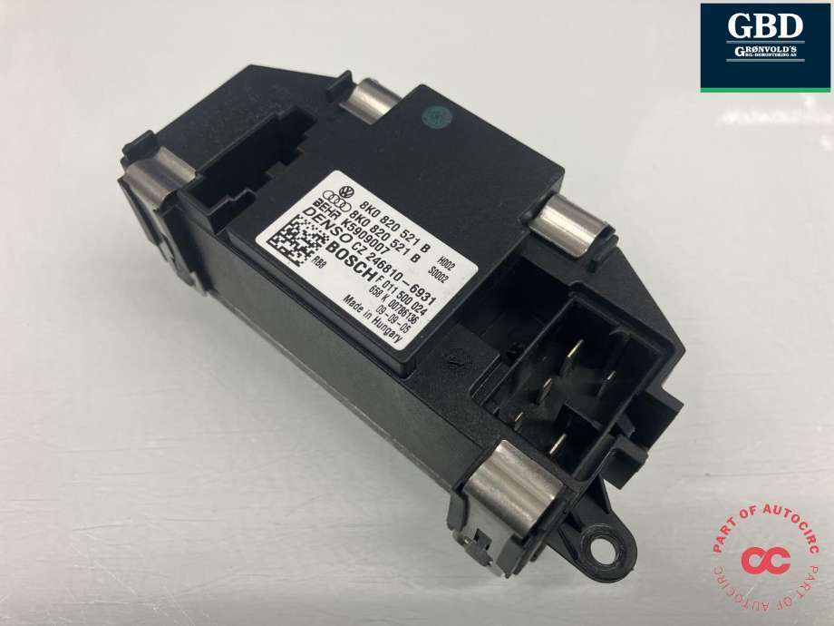 Varmeapparat motstand til Audi A4 2007-2014 (Type IV) (B8) (B8) (BOSCH|8K0 820 521 B|F 011 500 024)