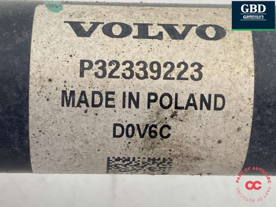 Drivaksel høyre foran, bensin/automat til Volvo XC90 2015-2025 (Type II)  (36011808|32339223|)