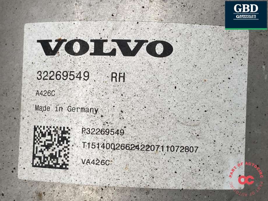 Fjær foran nivå luftpute/belg til Volvo XC90 2015-2025 (Type II)  (32269549|)