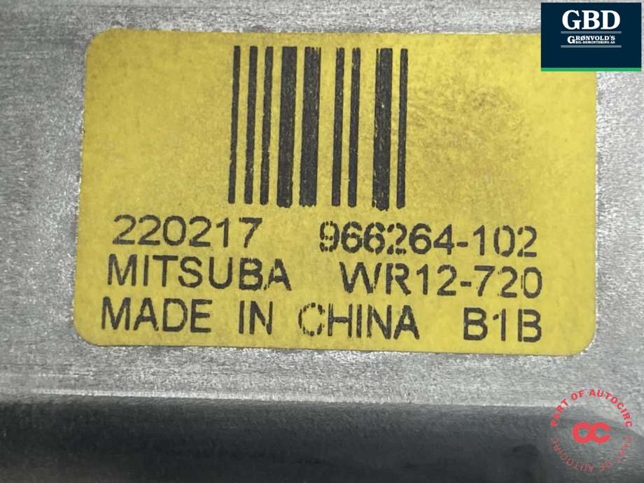 Ruteheis, kun motor, venstre bak til Volvo XC90 2015-2025 (Type II)  (31349758|966264-102|)