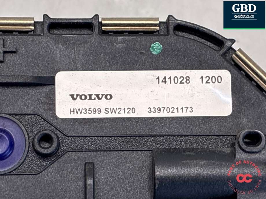 Viskermotor frontrute komplett m/overføring til Volvo V60/V60 CC 2013-2018 (Type I, Fase 2) (30753493|3397021173|)