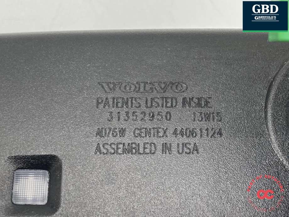 Speil innvendig til Volvo V70 2007-2013 (Type III, Fase 1) (31352950|)