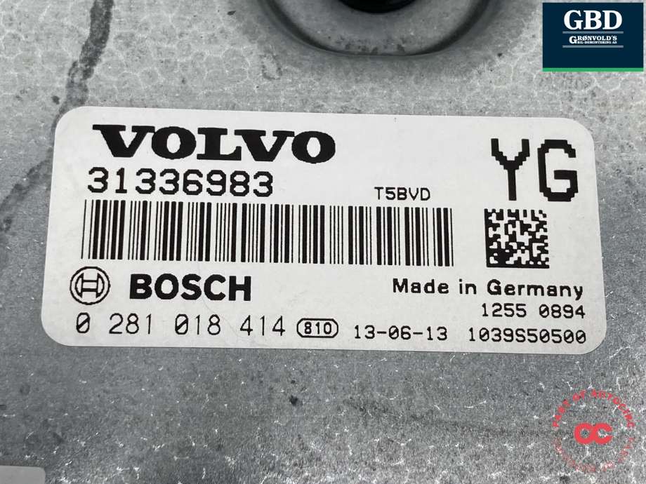 Styreenhet motor til Volvo V70 2007-2013 (Type III, Fase 1) (36001858|31336983|)