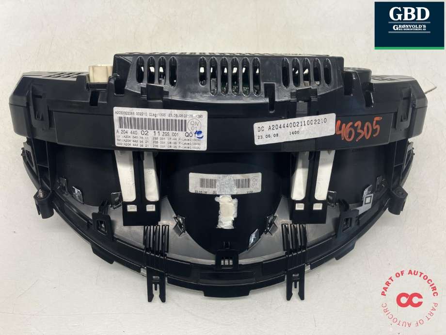 Instrumentpanel til Mercedes C-Klasse 2007-2011 (Fase 1) (W204) (W204) (A 204 900 44 00|A 204 440 02 11|A2C53322066)