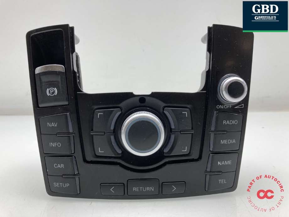 Bilstereo navigasjon betjeningspanel til Audi A6, 2008-2011 (Type III, Fase 2) (C6) (C6) (4F1 919 611 J  H77)