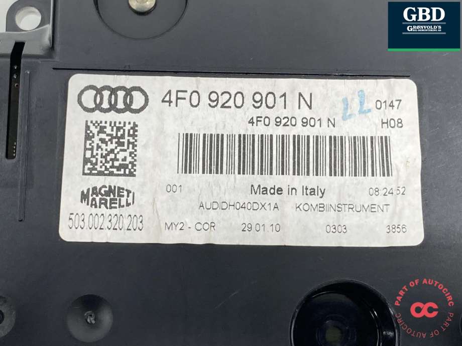 Instrumentpanel til Audi A6 2008-2011 (Type III, Fase 2) (C6) (C6) (4F0 920 901 N|4F0 920 901 NX|)