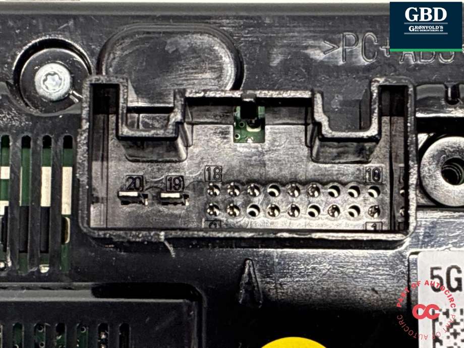 Varmeapparat betjening til VW Golf VII 2012-2017 (Fase 1)  (5G0 907 044 EC WZU|5G0 907 044 BE WZU|5G0907044AB)