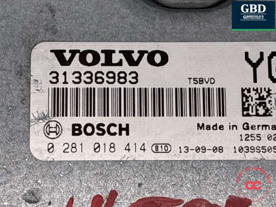 Styreenhet motor til Volvo XC60 2008-2013 (Type I, Fase 1) (36001858|31336983|)