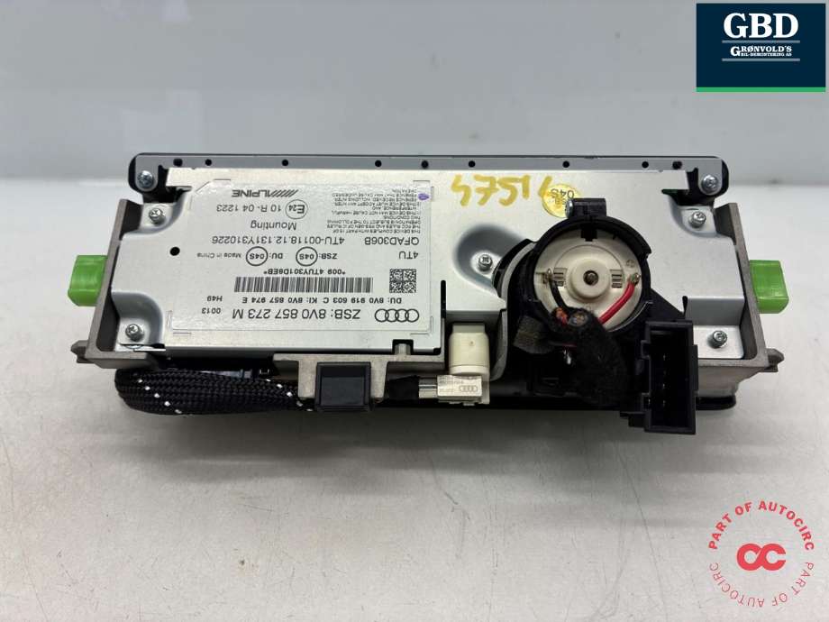 Multimedia display (MCU - Media Controller Unit) til Audi A3 2012-2016 (Type III, Fase 1) (8V0 857 273 M 6PS|8V0 857 273 M|)