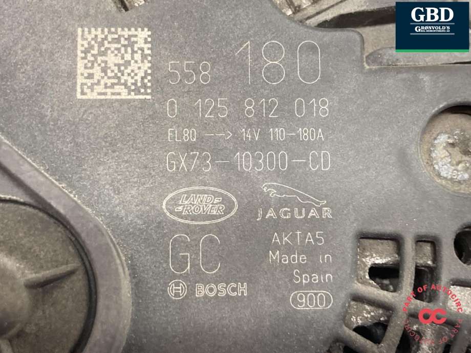 Dynamo diesel til Jaguar XE 2015-->> (T2H18582|GX7310300CE|T2H3783| GX7310300CD)