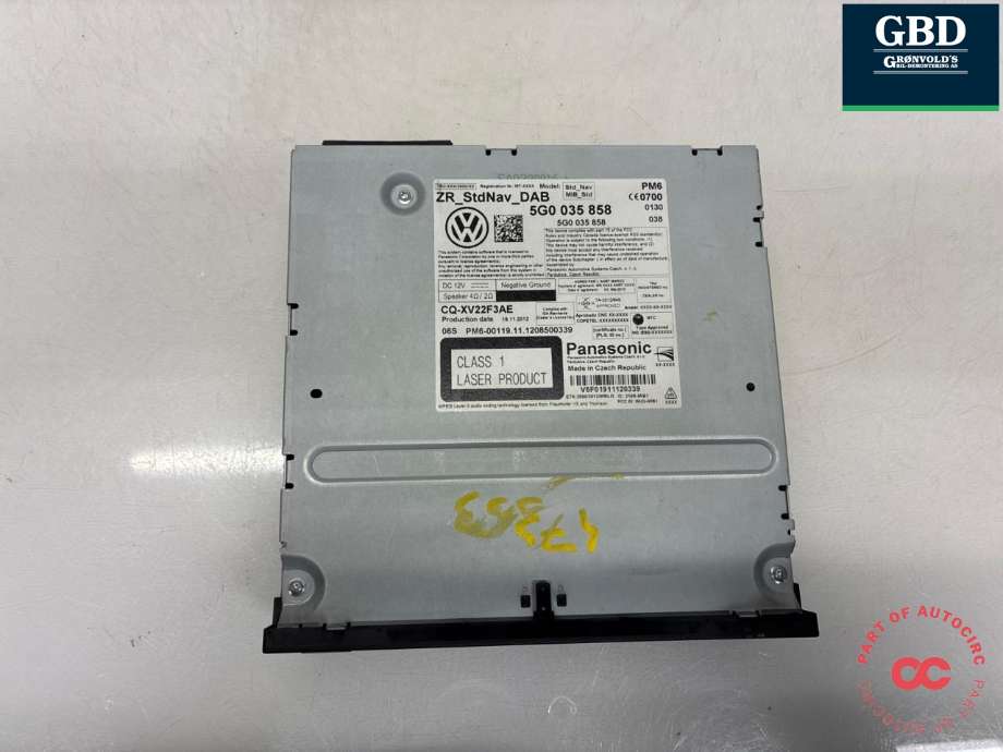 Bilstereo navigasjon spiller til VW Golf VII 2012-2017 (Fase 1)  (5G0 035 858|5G0 035 858  X|)