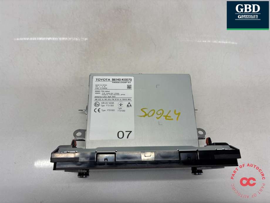 Bilstereo navigasjon spiller til Toyota Yaris 2020-->> (Type IV) (86140K0070|86140-K0070|)