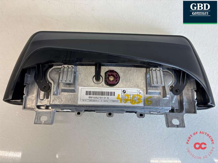 Bilstereo navigasjon skjerm til BMW 1-Serie 2011-2015 (Fase 1) (F20/F21) (F20/F21) (65 50 9 270 391|9262751 01|)