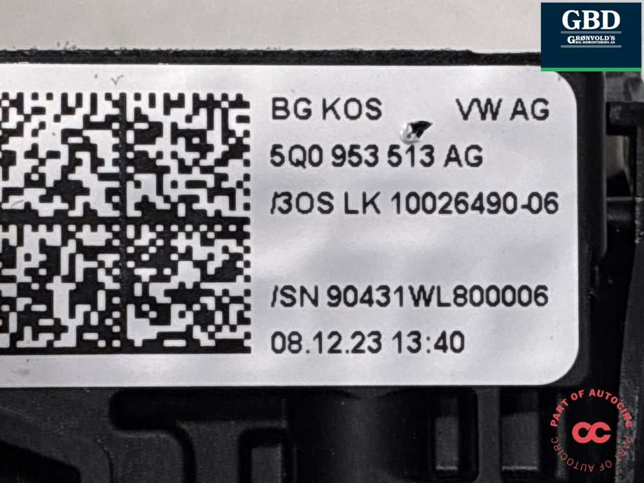 Bryter combi til Škoda Octavia 2013-2016 (Type III, Fase 1)  (5Q0 953 513 AG IGI|5Q0 953 513 AG|)