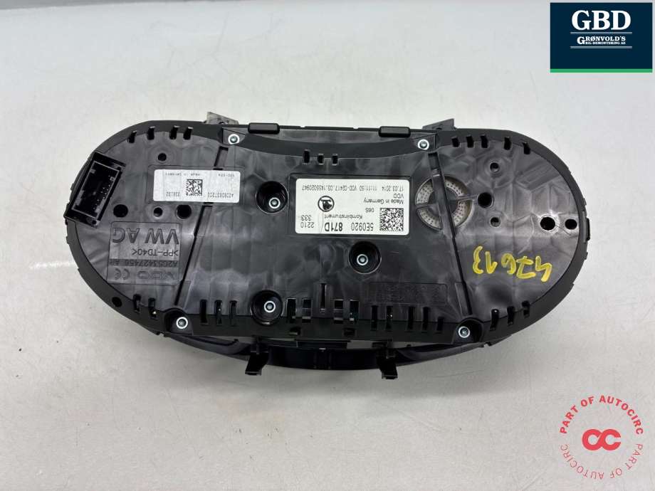 Instrumentpanel til Škoda Octavia 2013-2016 (Type III, Fase 1)  (5E0 920 871 D|)