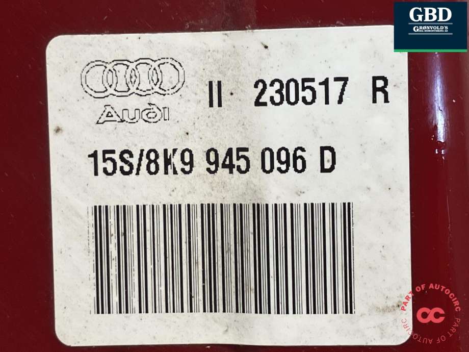 Baklykt høyre ytre til Audi A4 2007-2014 (Type IV) (B8) (B8) (8K9 945 096 D|230517|)