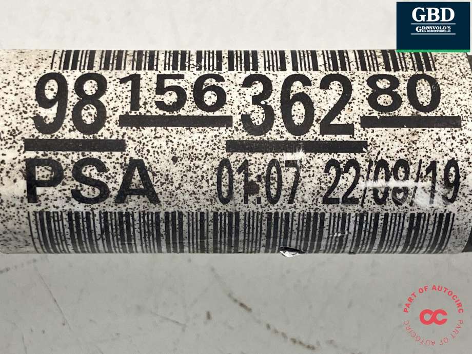 Drivaksel høyre foran, diesel/automat til Peugeot Partner 2019-->> (Type III) (98 156 362 80|16 677 649 80|)