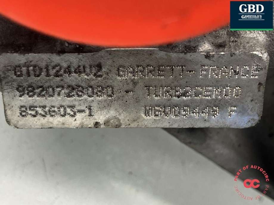 Turbo til Peugeot Partner 2019-->> (Type III)  (GARRETT|98 358 553 80|16 318 871 80|GTD1244VZ)