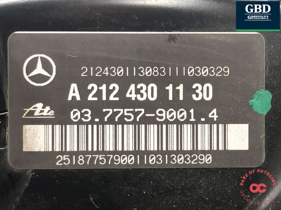 Brake Servo til Mercedes CLS 2011-2017 (C218) (C218) (ATE|A 212 430 20 30|A 212 430 11 30|03.7757-9001.4)