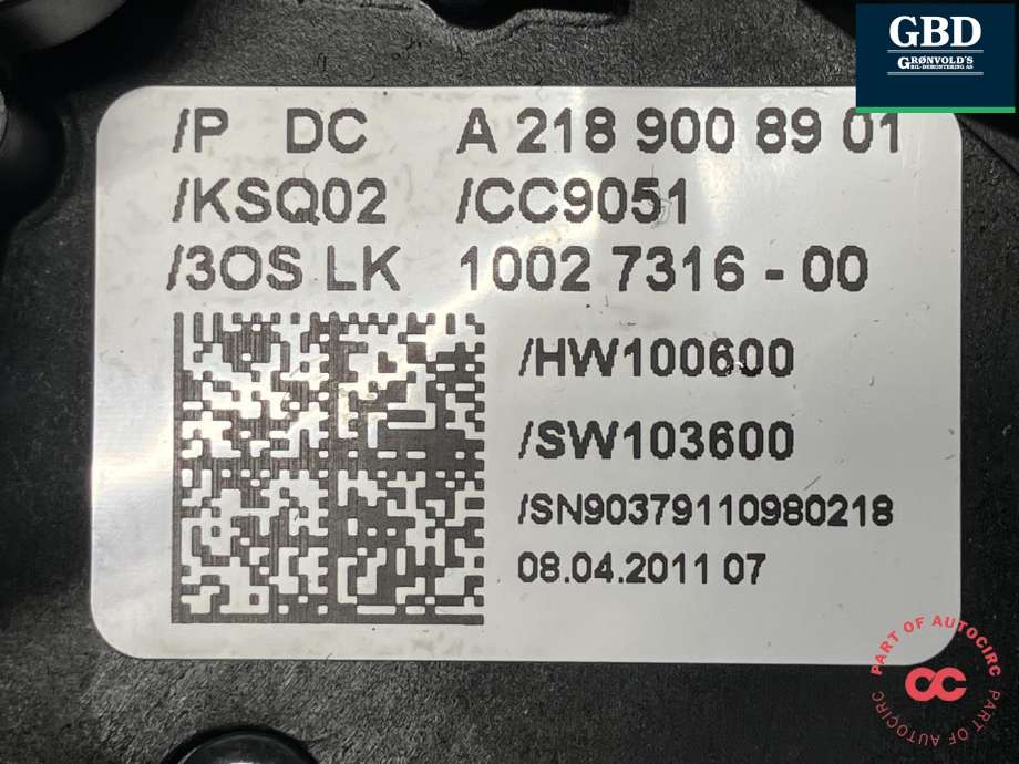 Bryter combi til Mercedes CLS 2011-2017 (C218) (C218) (A 218 900 89 01  8N84|1002 7316-00|)
