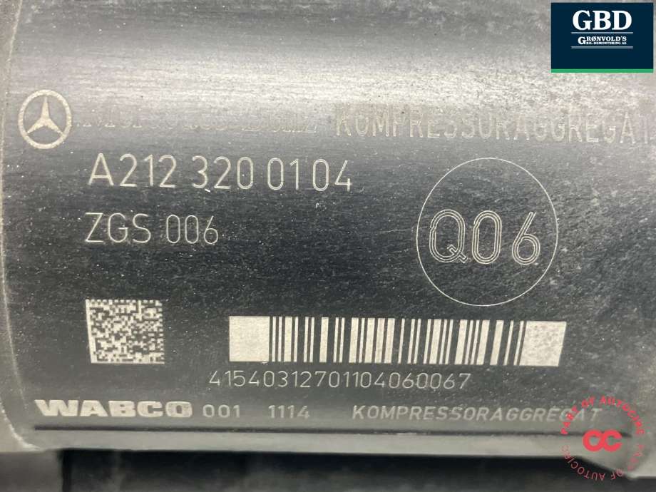 Kompressor nivå/luft til Mercedes CLS 2011-2017 (C218) (C218) (WABCO|A 002 230 32 11|A 212 320 01 04|443 020 170 1)