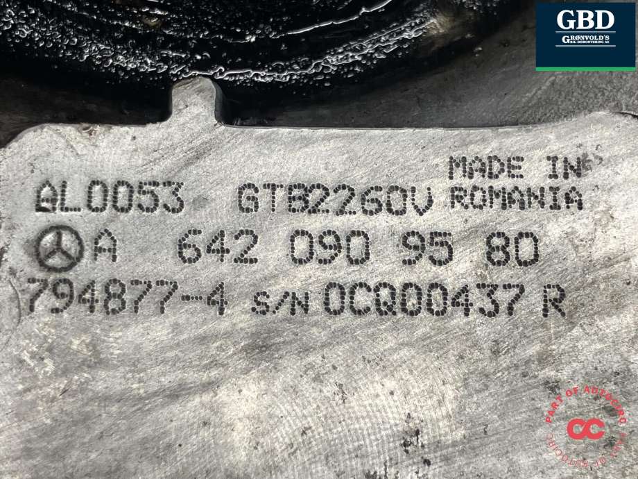 Turbo til Mercedes CLS 2011-2017 (C218) (C218) (GARRETT|A 642 090 14 86|A 642 090 95 80|GTB2260V)