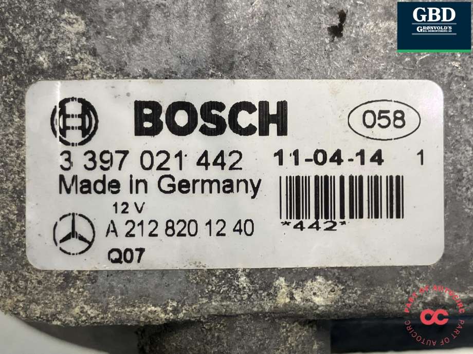 Viskeroverføring til Mercedes CLS 2011-2017 (C218) (C218) (BOSCH|A 212 820 12 40|3 397 021 442|)