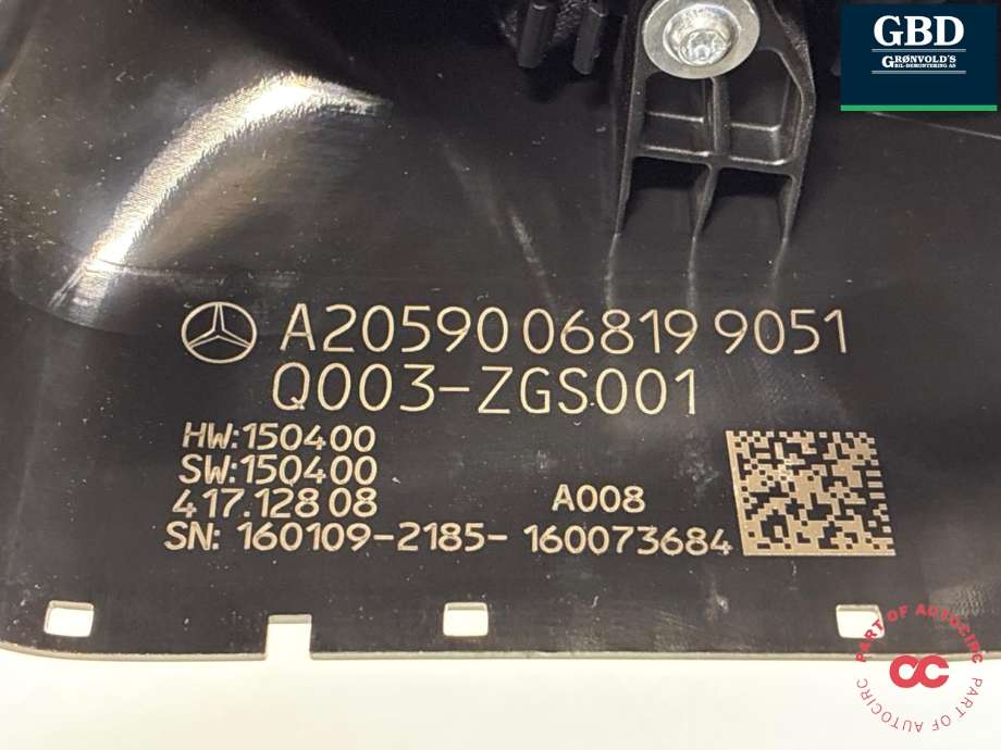 Bryter combi til Mercedes C-Klasse 2014-2018 (Fase 1) (W205) (W205) (A 205 900 68 19 9051|A 205 900 68 19|Q003-ZGS001)