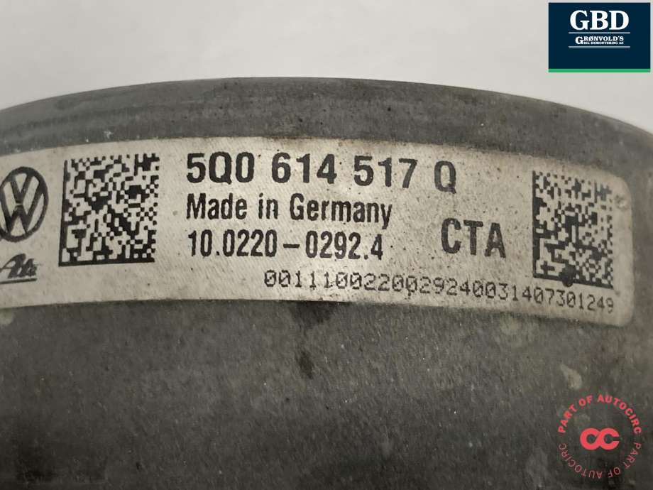 ABS sentral til Škoda Octavia 2013-2016 (Type III, Fase 1)  (5Q0 614 517 J  BEF|5Q0 614 517 Q  BEF|5Q0 614 517 Q)