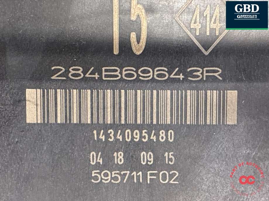 Sikringsboks motorrom til Renault Kadjar 2015-->>  (284B69643R|)